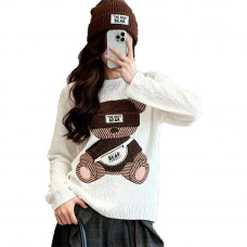 【羽生摺衣】i摺衣-日系 簡約風 細雪花摺 前後印 帽小熊 上衣(共三色)