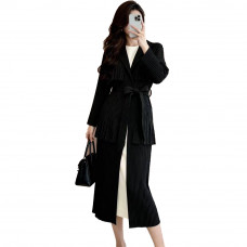 【羽生摺衣】i摺衣-日系 簡約風 流蘇 長 外套(共二色)