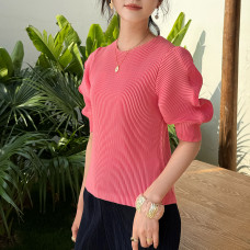 【羽生摺衣】i摺衣-日系 造型風 蓬蓬袖 造型 上衣(共三色)