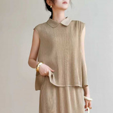 【羽生摺衣】i摺衣-日系 簡約風 襯領 包袖 上衣(共三色)