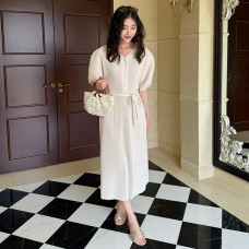 【羽生摺衣】i摺衣-日系 古典風 半開襟 蓬袖 造型 洋裝(共二色)