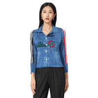 【羽生摺衣】i摺衣-日系 復古風 仿牛仔 英字 外套(共二色)